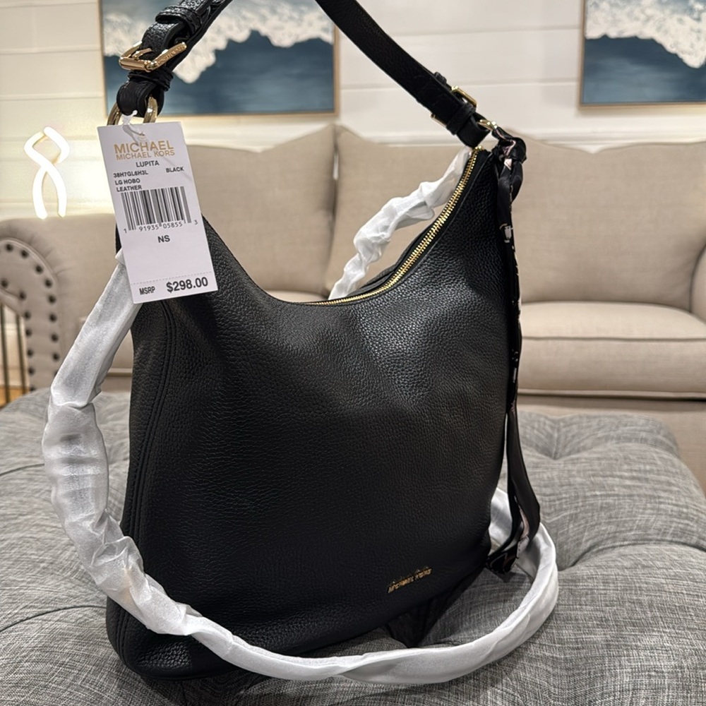 Michael Kors Bag Large Black Pebbled Leather Satchel Bag - Picture 9 of 17